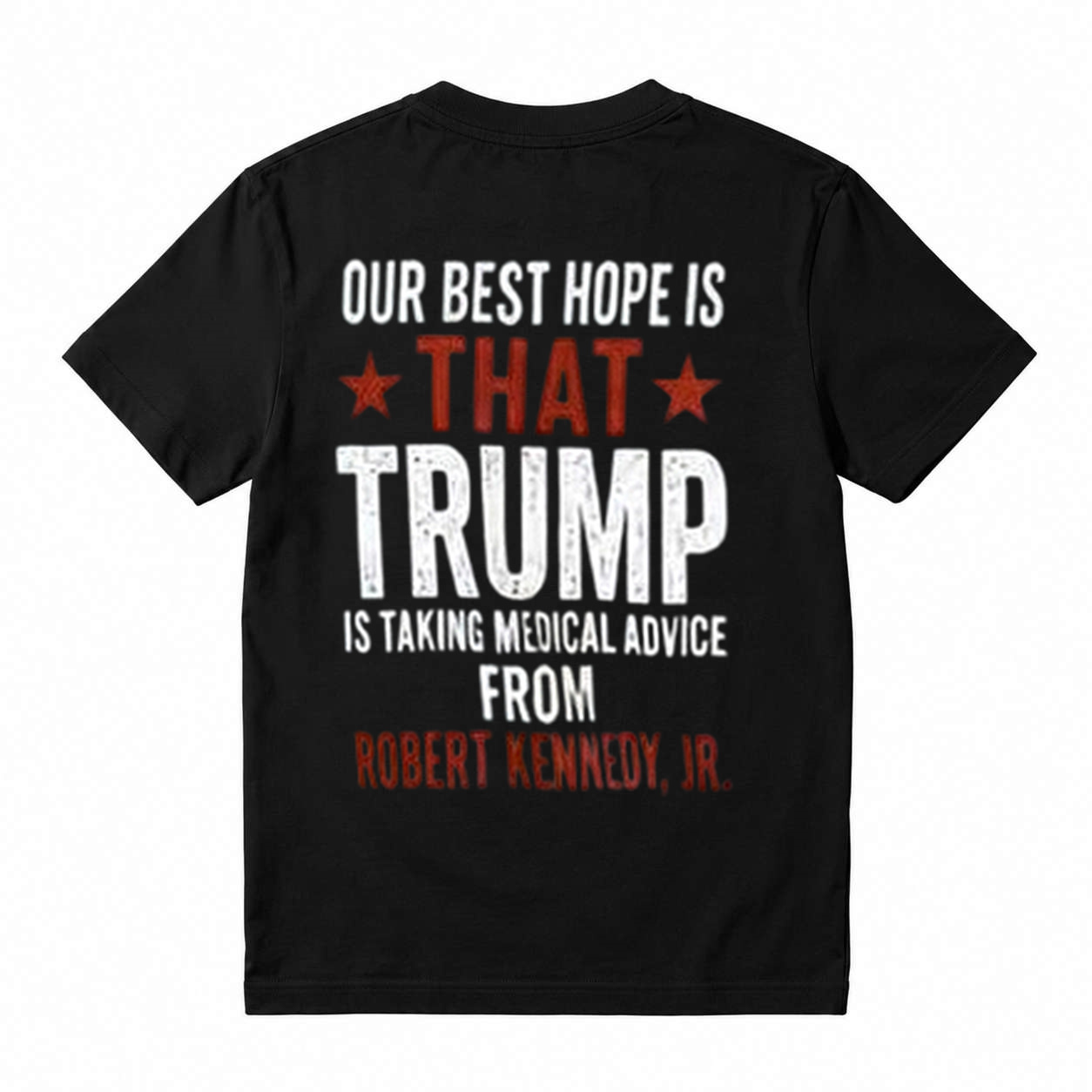 Distressed Text Public Health Freedom Graphic Short Sleeve T-Shirt
