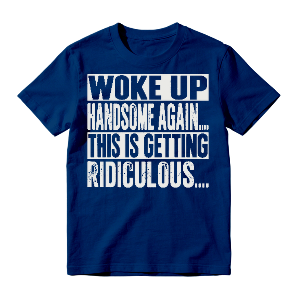 Funny Woke Up Handsome Again Quote Box Frame Vintage Graphic T-Shirt