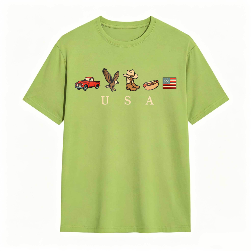 USA Icons Comfort Colors 4th Of July Graphic Tee