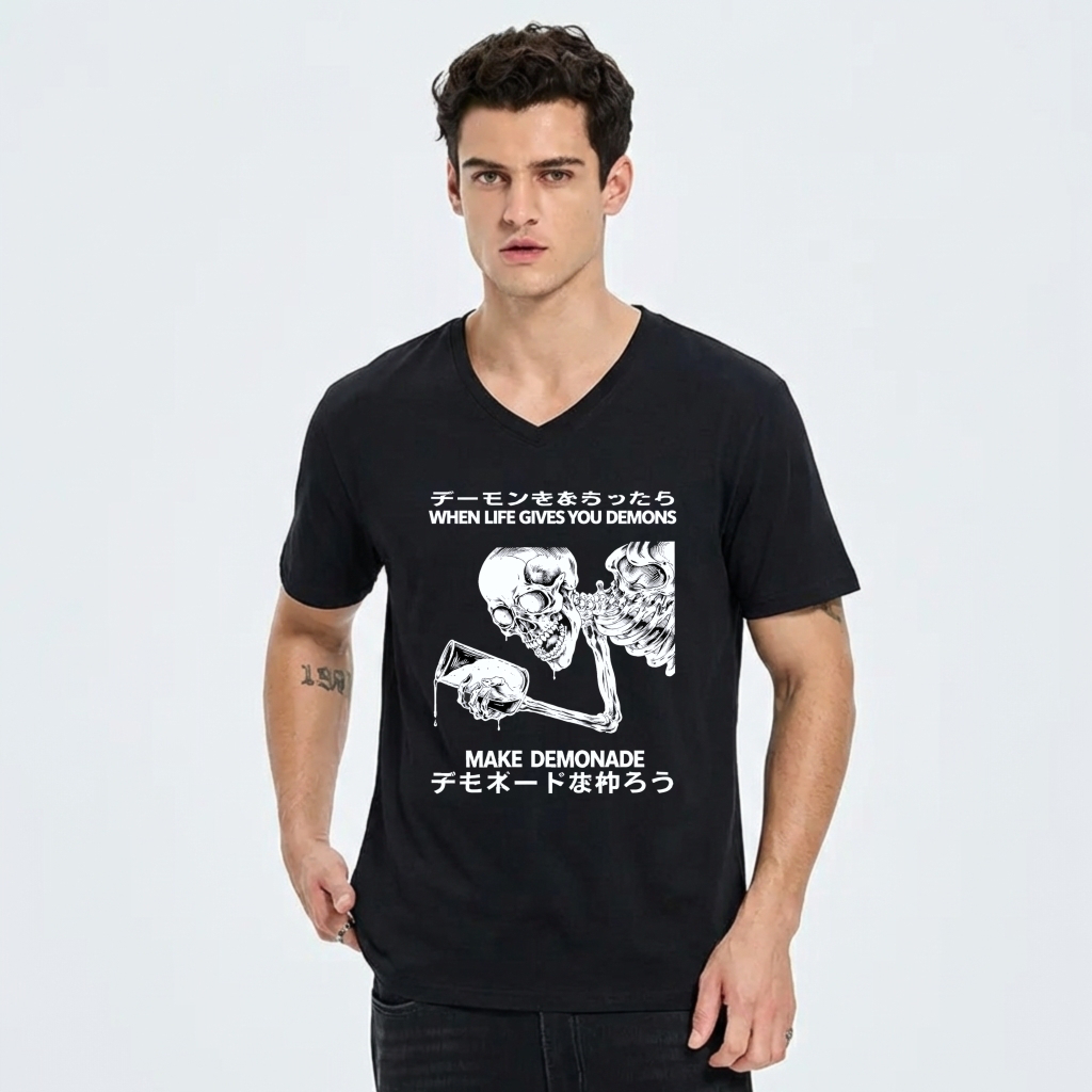 When Life Gives You Demons Make Demonade Skeleton T-Shirt
