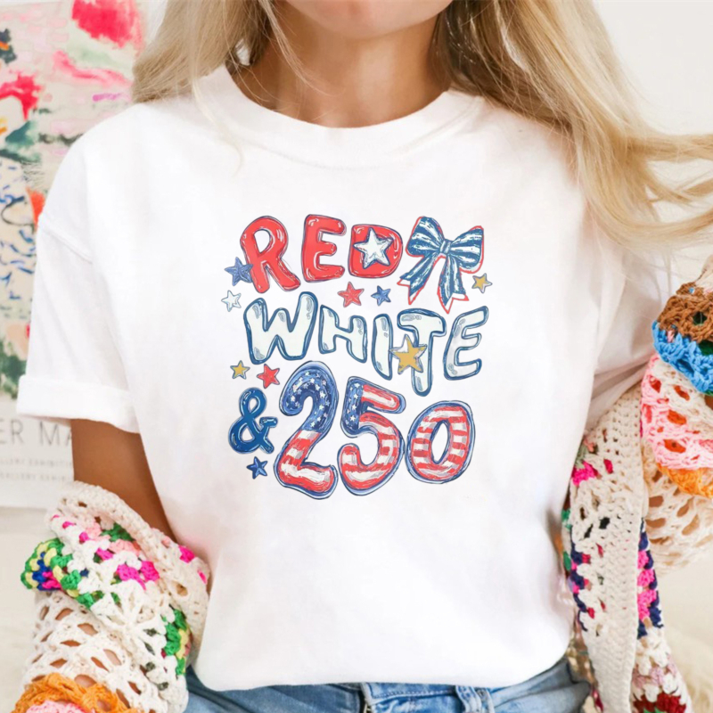 Red White and 250 Comfort Colors 4th of July T-shirt