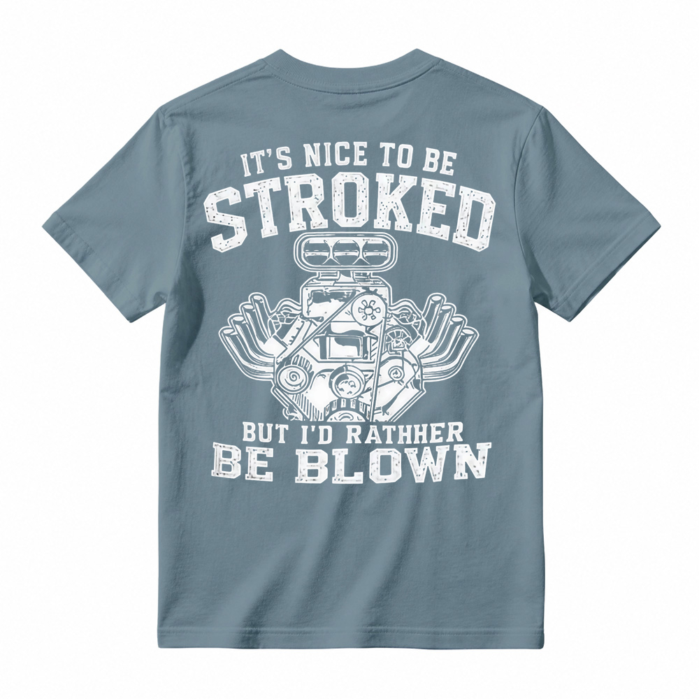 "Stroked & Blown" V8 Engine Humor T-shirt