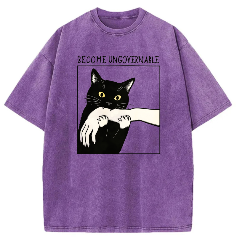 Black Cat Holding Human Arm tshirt 100% cotton