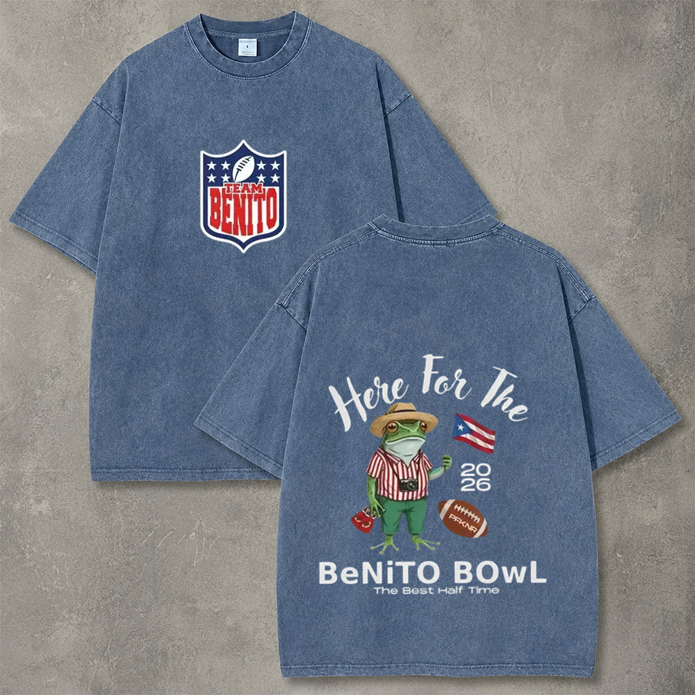 Game Day Frog Retro Vintage Washed T-Shirt