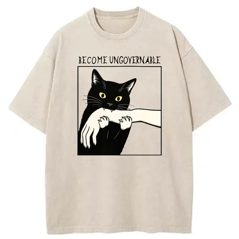 Black Cat Holding Human Arm tshirt 100% cotton