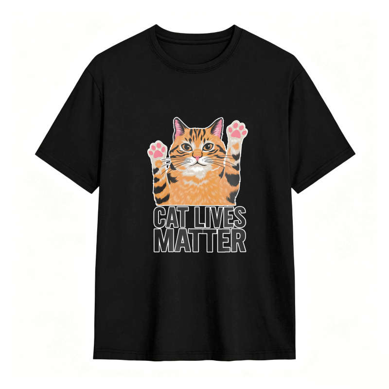 Cat Lives Matter Orange Tabby Cat tshirt 100% cotton