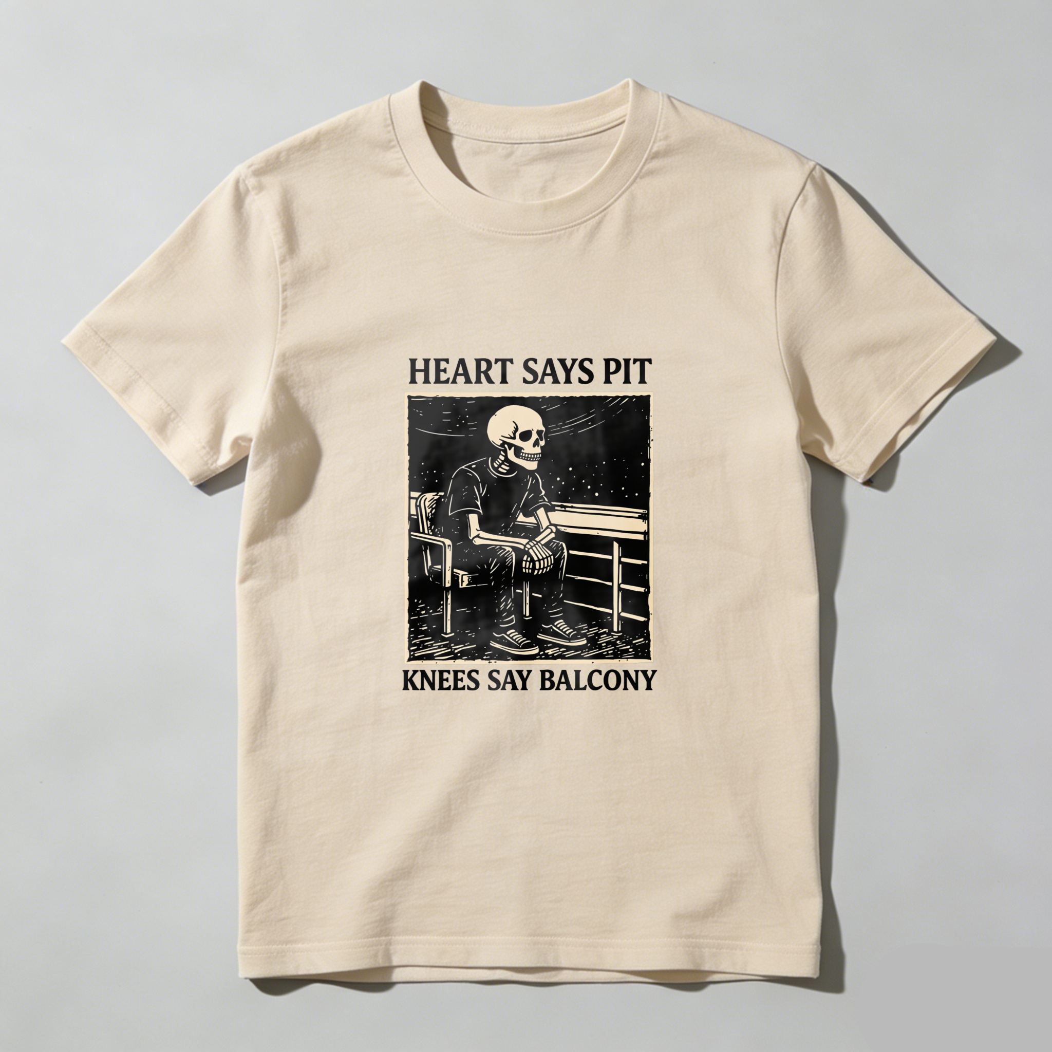 Heart Says Pit   Head Says Baseball tshirt 100% cotton