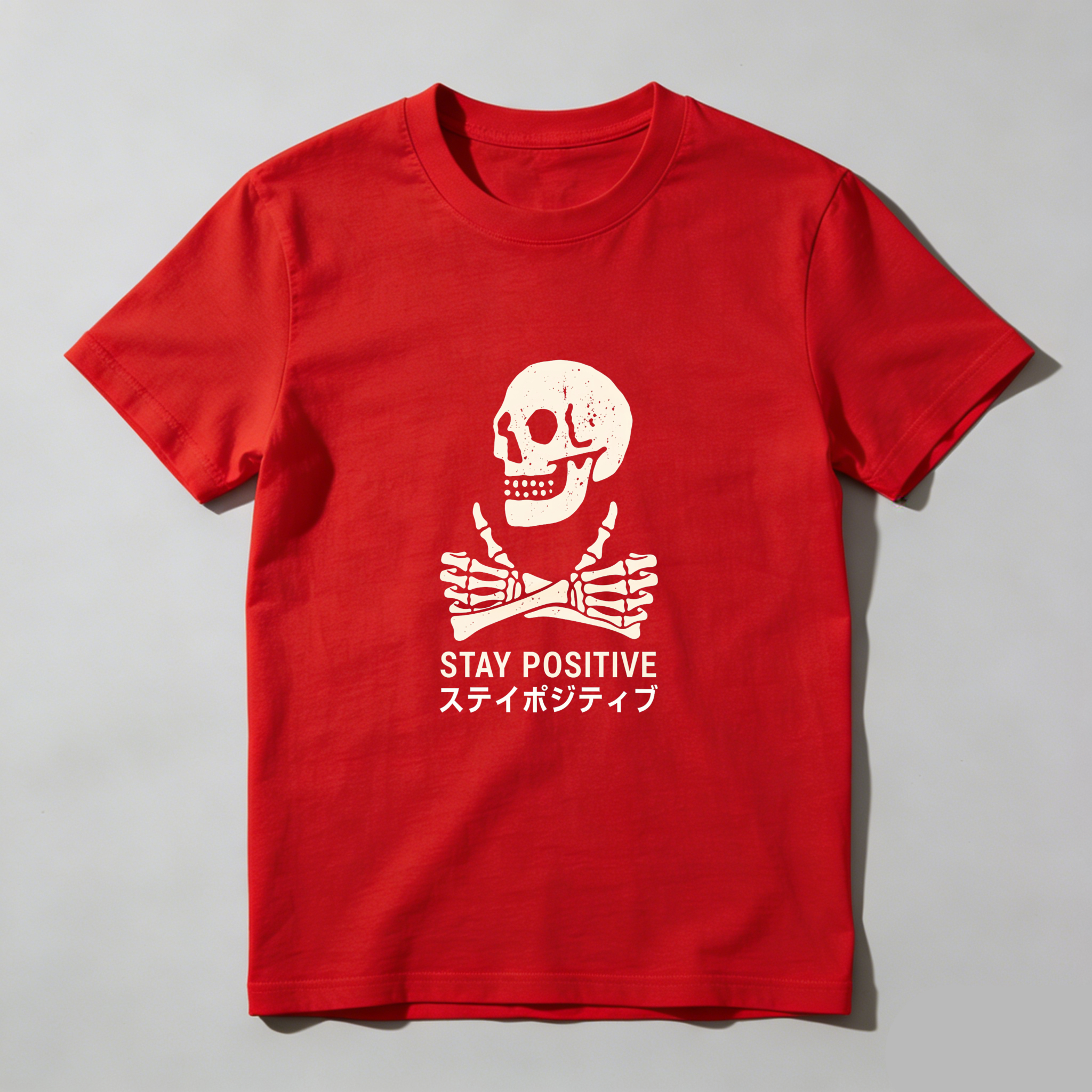 Skull With Crossed Bones And Text tshirt 100% cotton