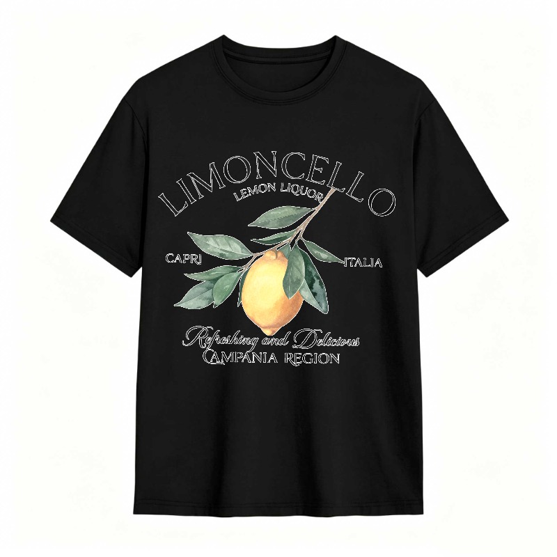 Limoncello Lemon Liquor Capri Italia Refreshing And Delicious Campania Region tshirt 100% cotton