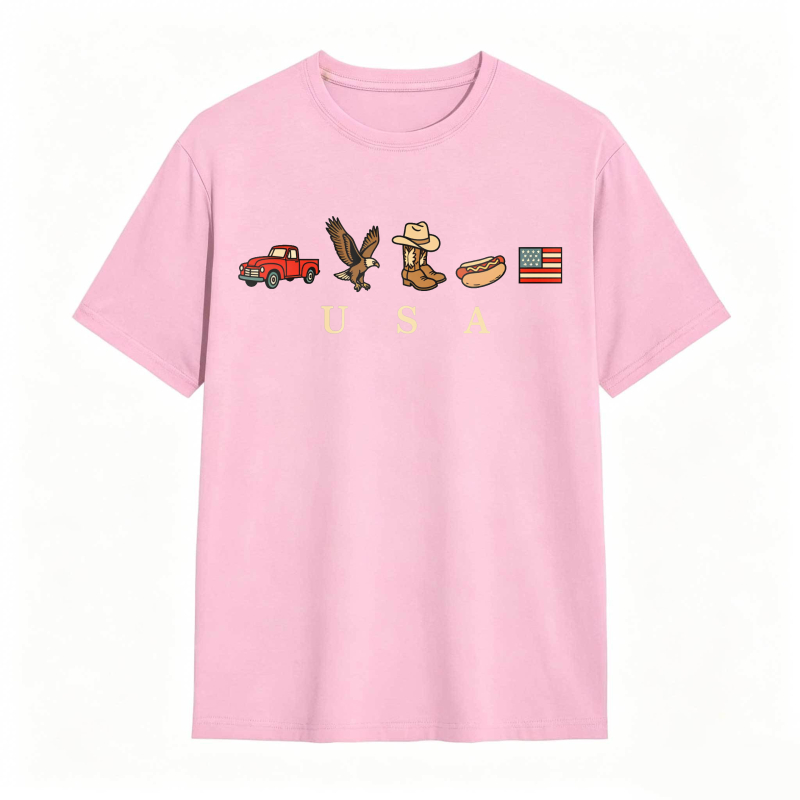 USA Icons Comfort Colors 4th Of July Graphic Tee