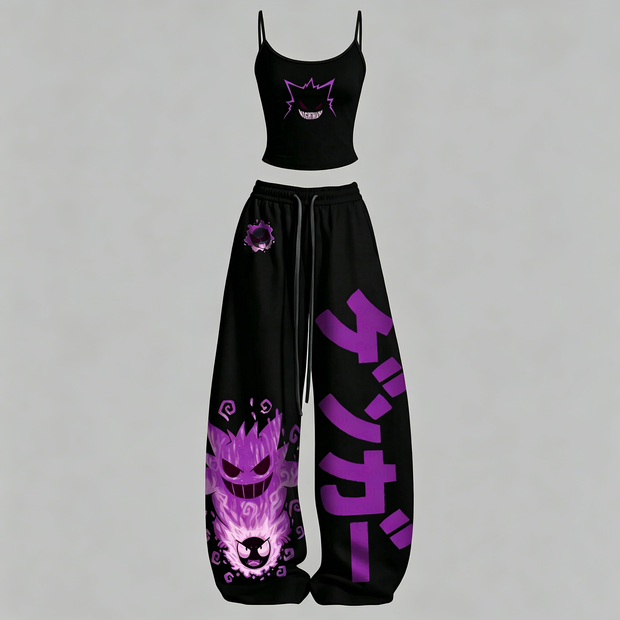 Animescollection Pokémon Top & Elasticated Trousers Two-Piece Set