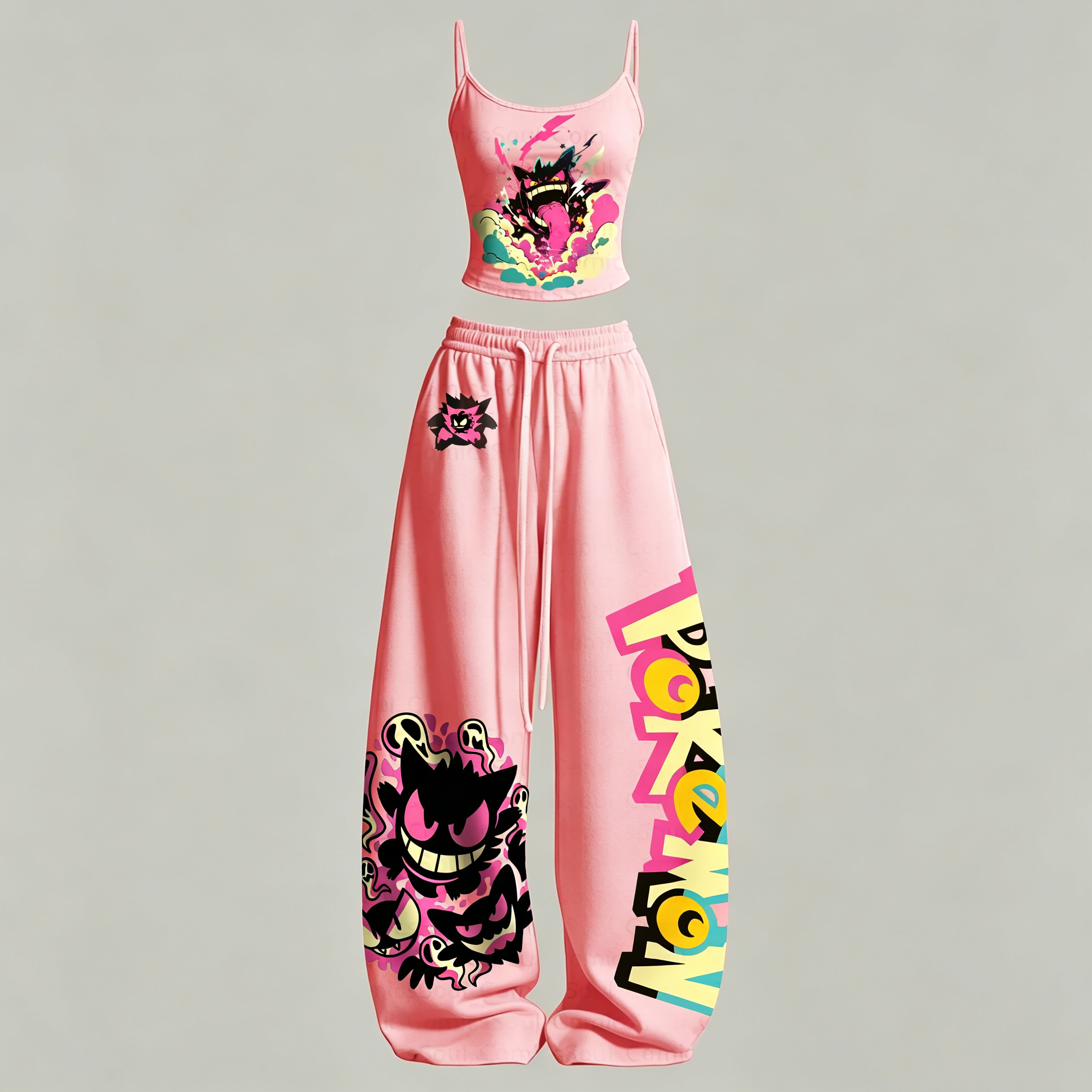 Animescollection Pokémon Top & Elasticated Trousers Two-Piece Set