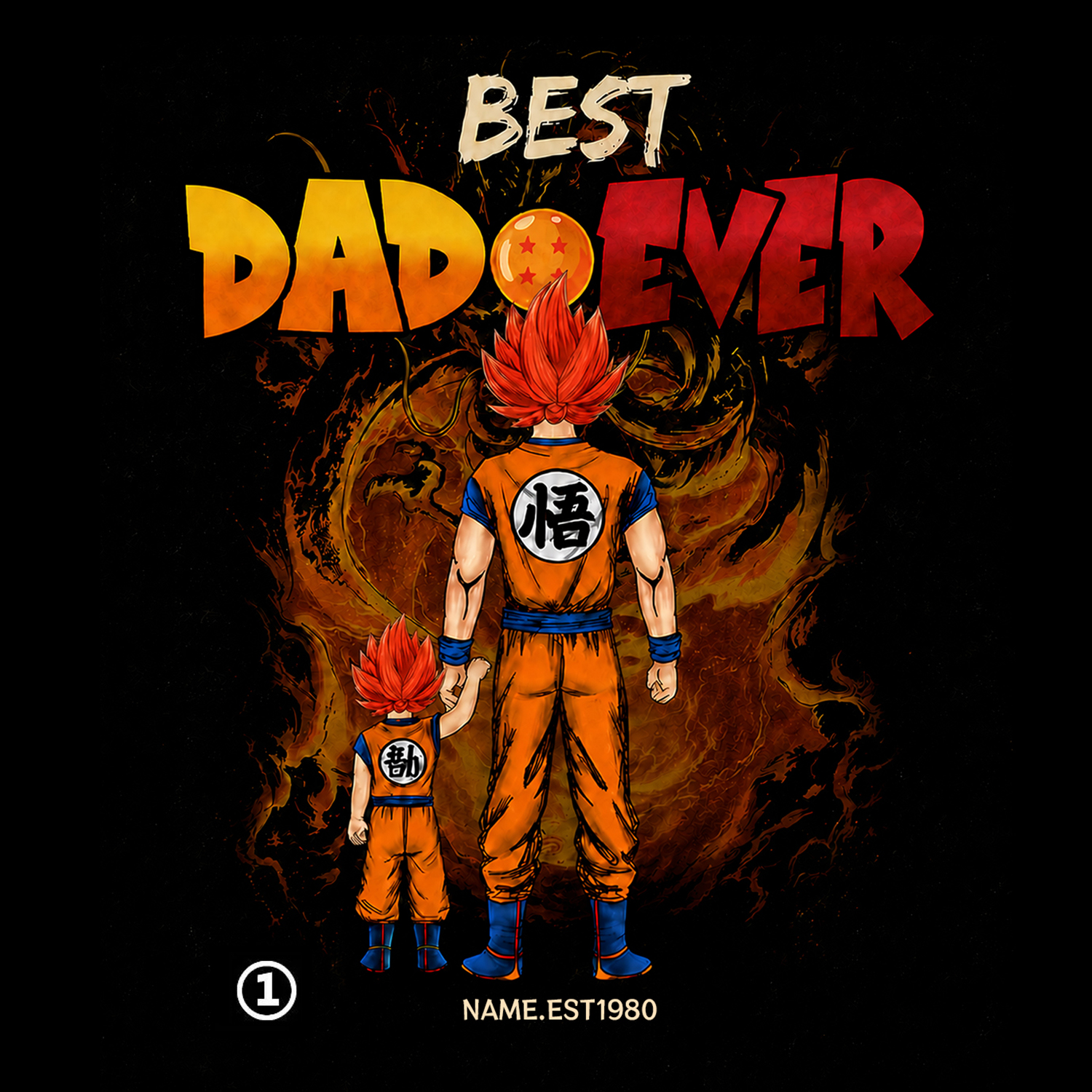 Personalized Best Dad Ever Shirt - Dragon Dad Custom Shirt Gift For Dad
