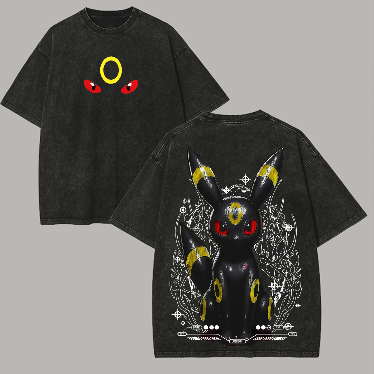 Vintage Umbreon Printed Unisex Washed T-Shirt