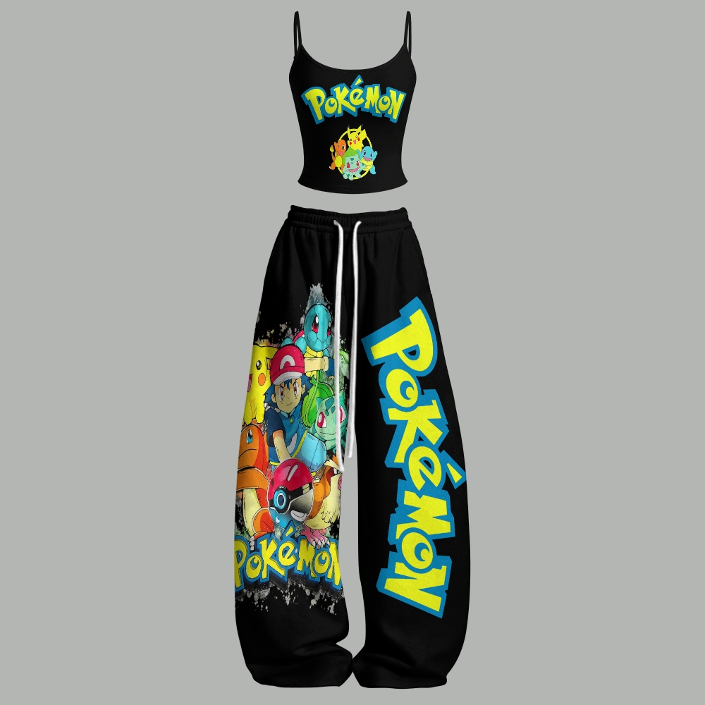 Animescollection Pokémon Top & Elasticated Trousers Two-Piece Set