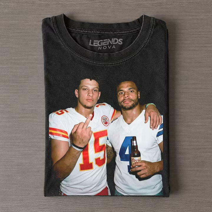 Dak Prescott & Patrick Mahomes Football T-shirt