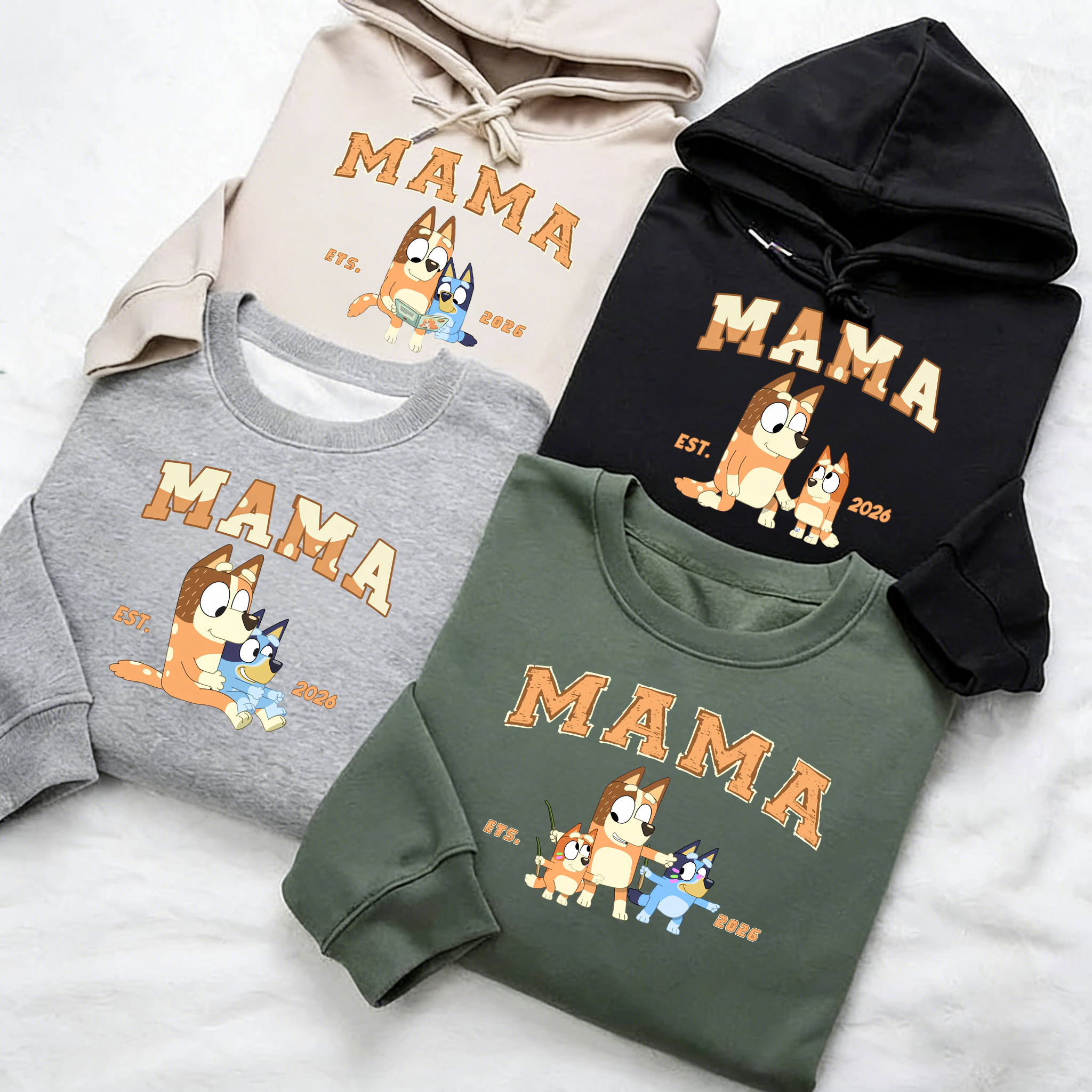 Custom-printed portrait sweatshirts based on photos