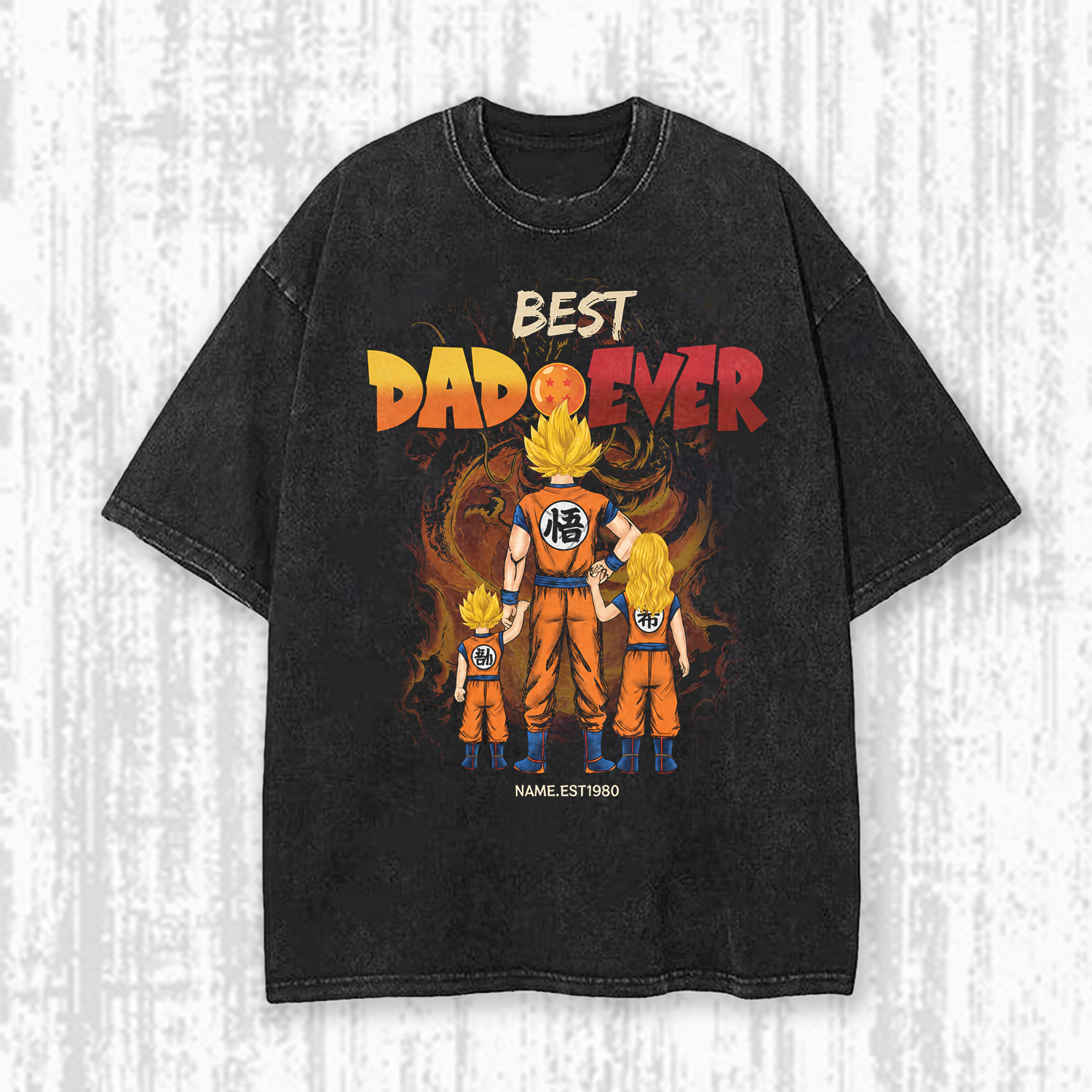 Personalized Best Dad Ever Shirt - Dragon Dad Custom Shirt Gift For Dad