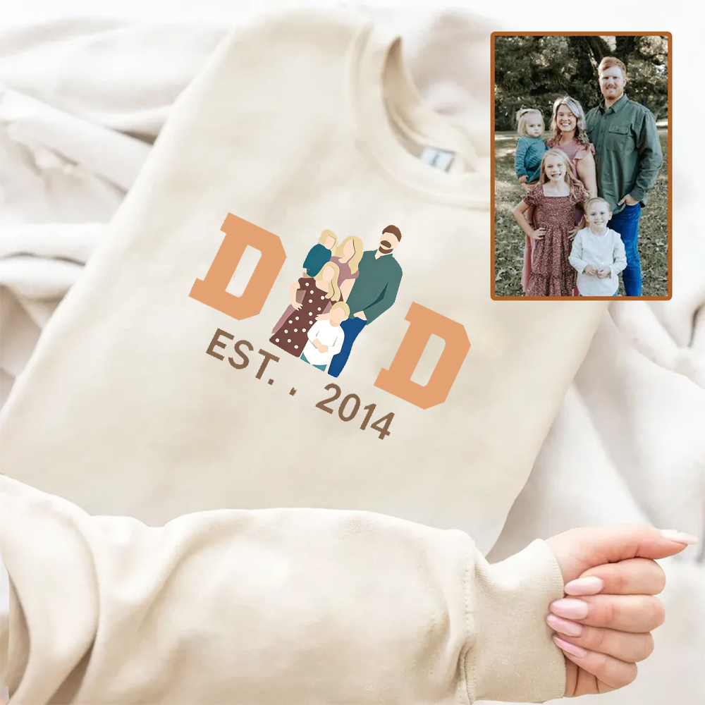 Personalized anime-print family photo hoodies/T-shirts