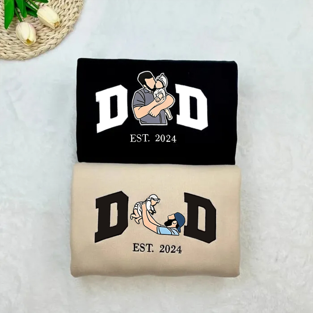 Custom portrait printed sweatshirt/hoodie based on a photo (a gift for Dad)