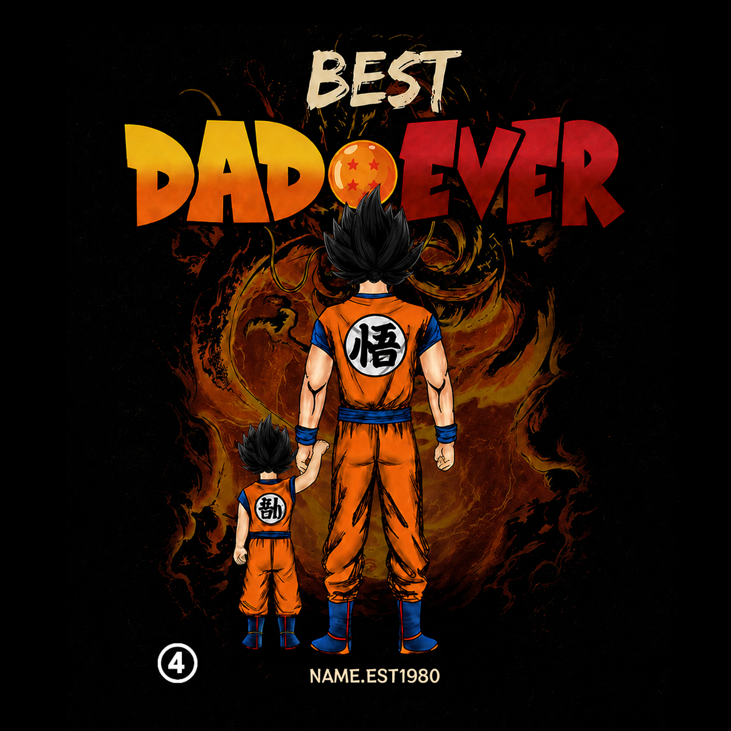 Personalized Best Dad Ever Shirt - Dragon Dad Custom Shirt Gift For Dad