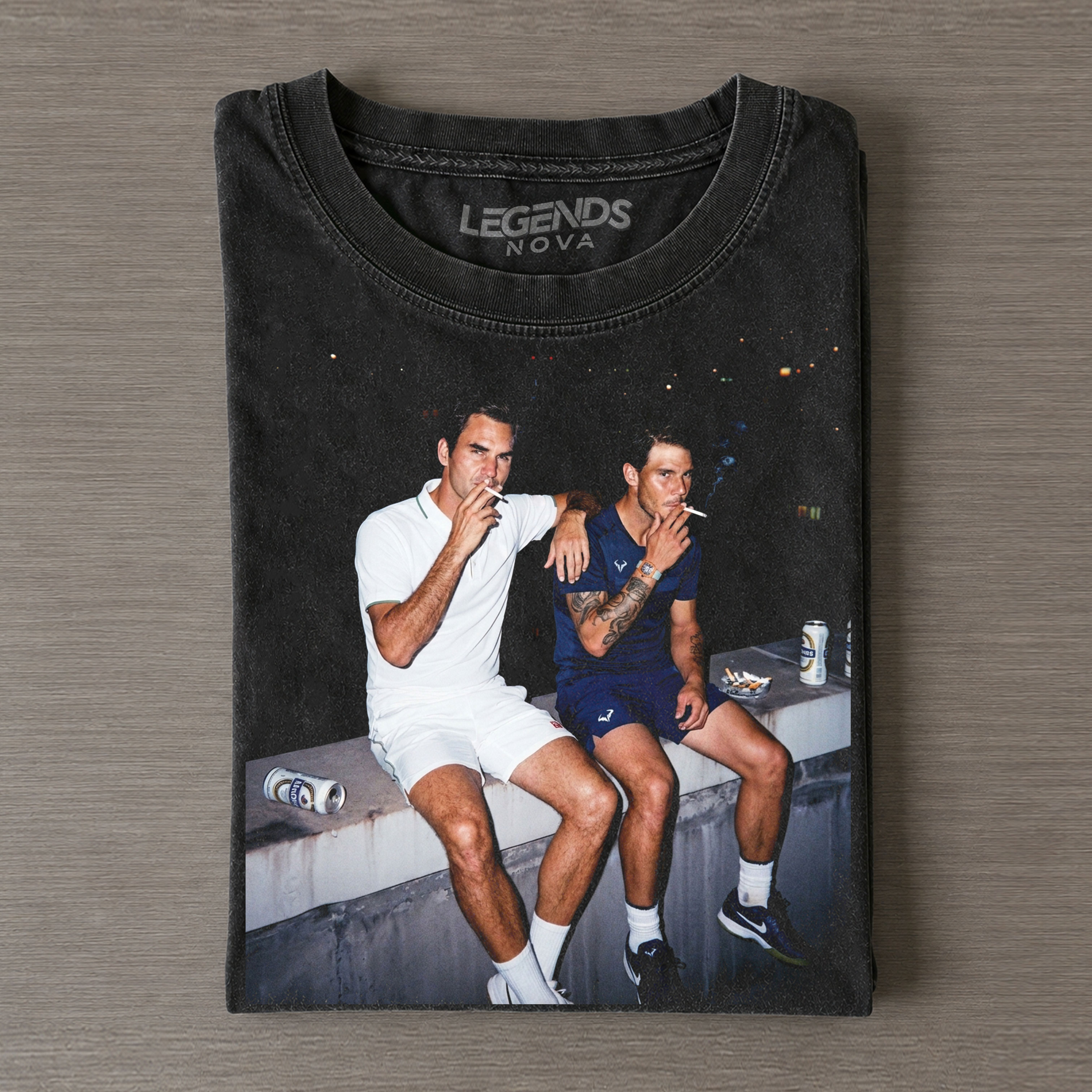 Roger Federer & Rafael Nadal Tennis legend graphic T-shirt
