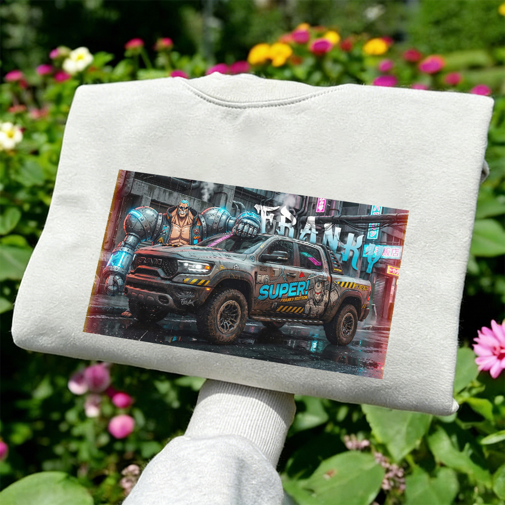 Franky One Piece Streetwear Sweatshirt | Anime Car Art Hoodie