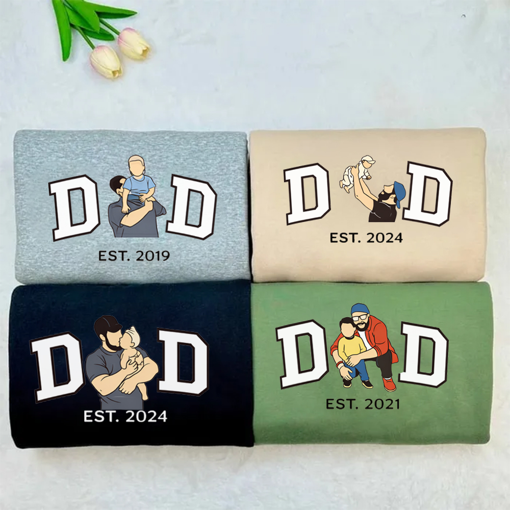 Custom portrait printed sweatshirt/hoodie based on a photo (a gift for Dad)