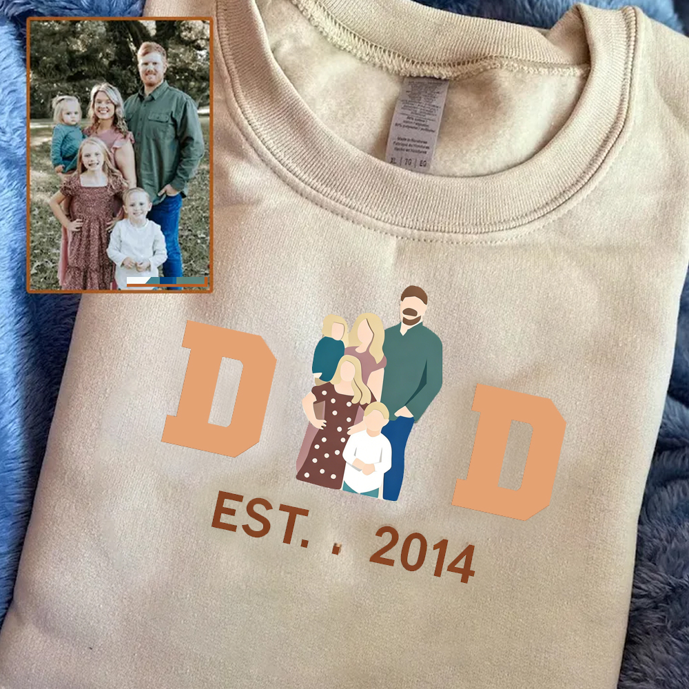 Personalized anime-print family photo hoodies/T-shirts
