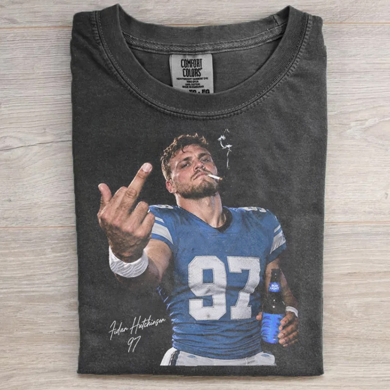 Vintage Detroit Football Graphic T-shirt