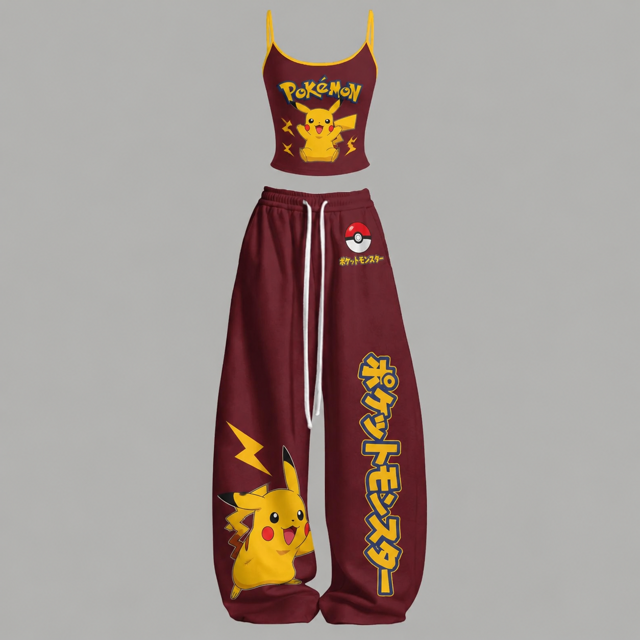 Animescollection Pokémon Top & Elasticated Trousers Two-Piece Set