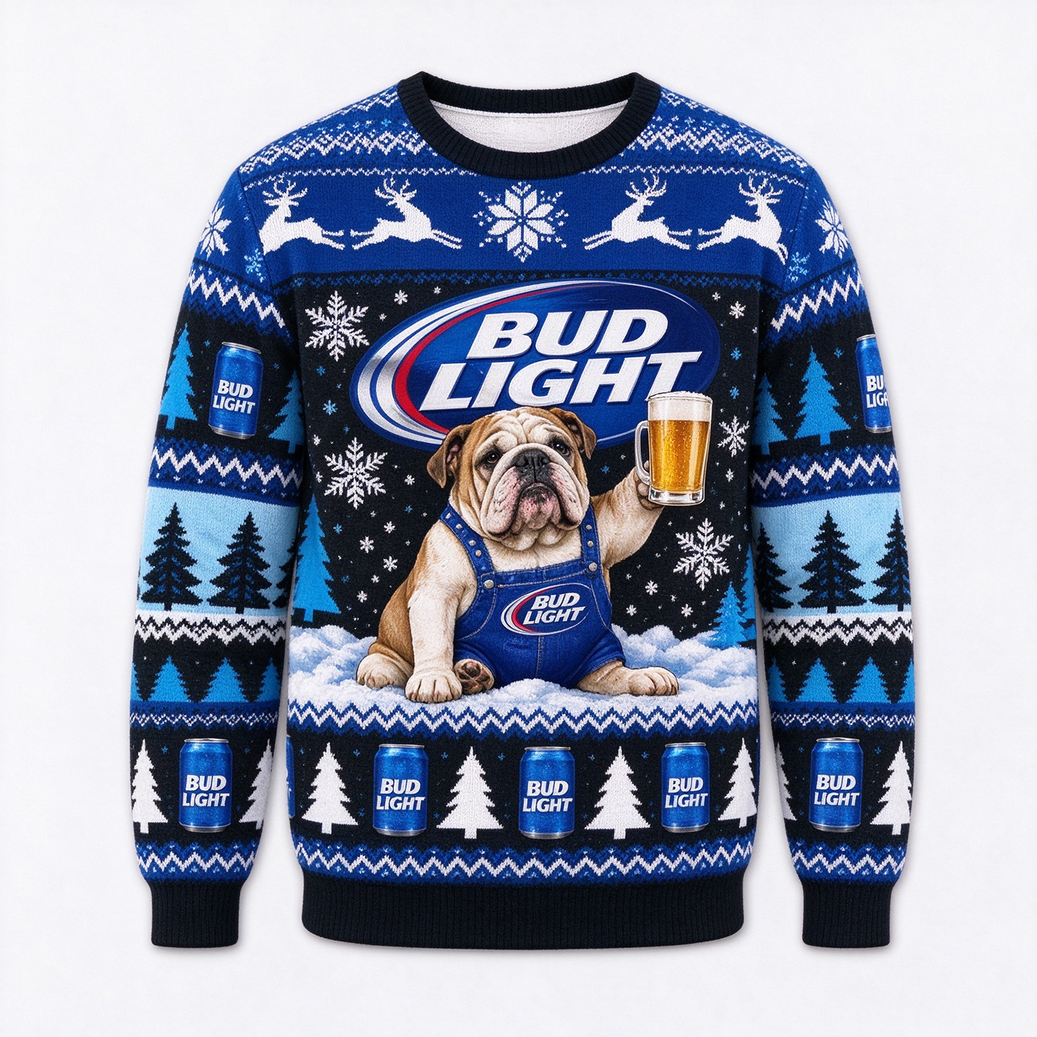 Christmas Gift Bud Light Ugly 3D Sweater