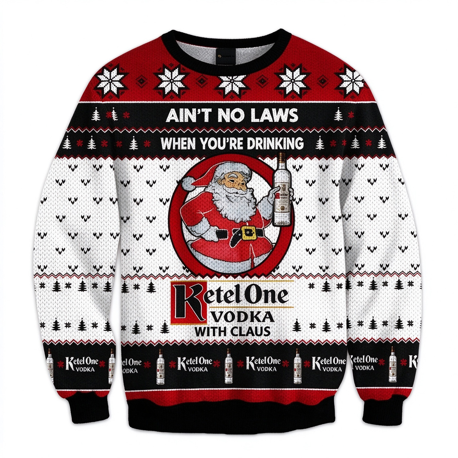 Christmas Gift Ketel One Vodka Ugly 3D Sweater