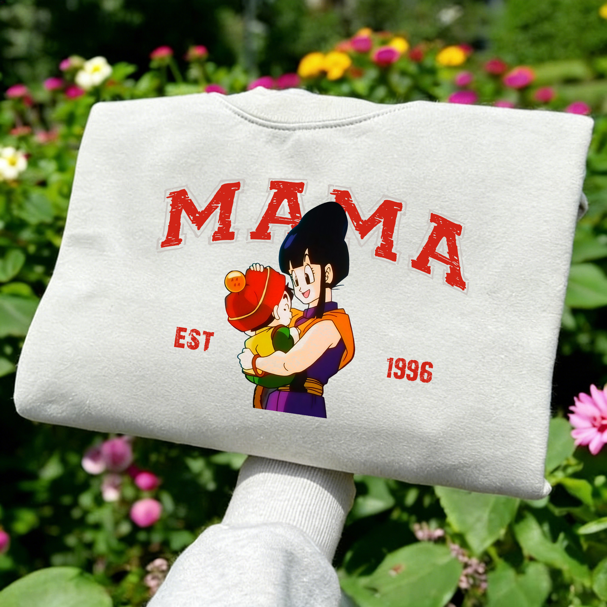 Custom-printed matching sweatshirts for parents and children based on photos (Dragon Ball)
