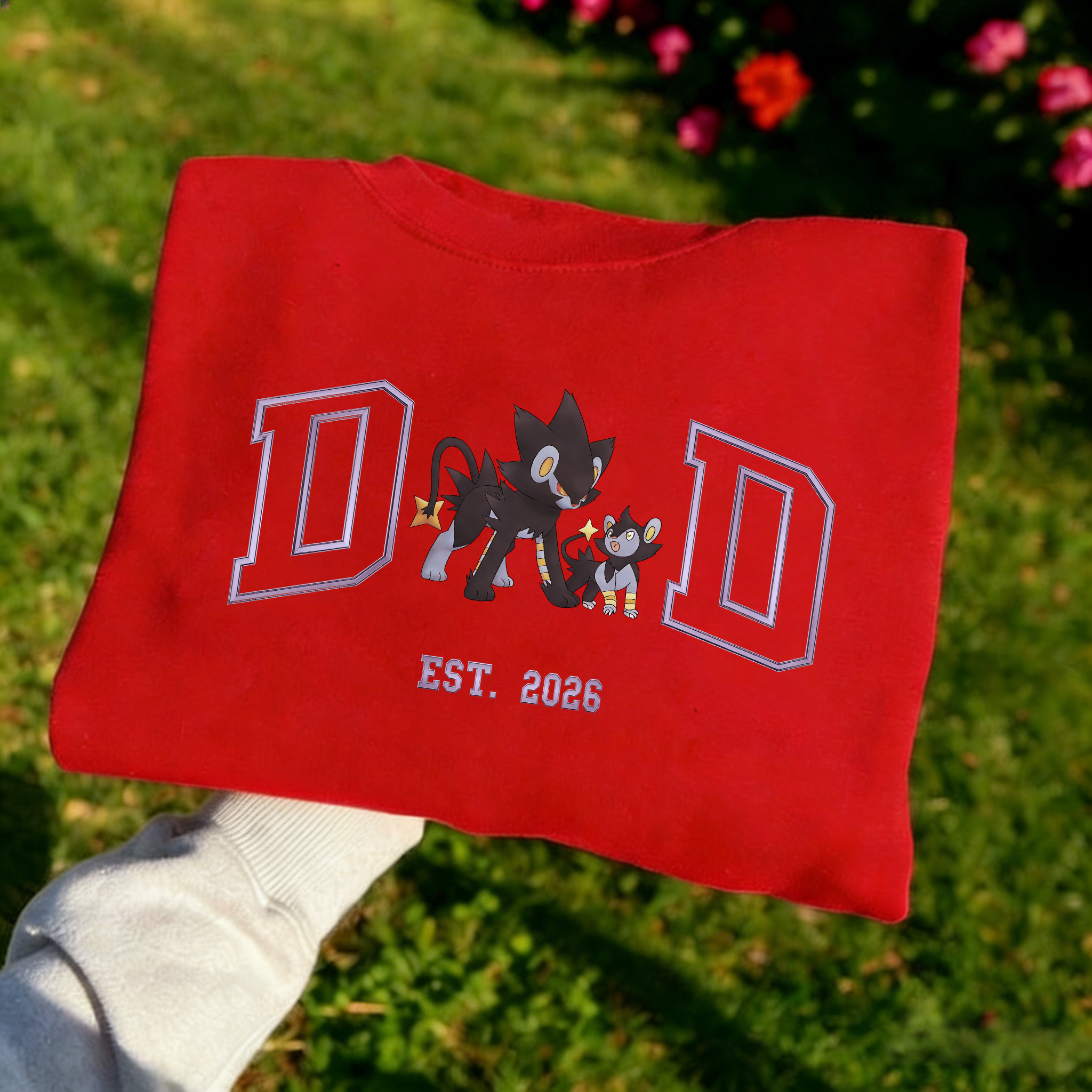Pokémon-themed parent-child printed T-shirts and sweatshirts(Shinx)