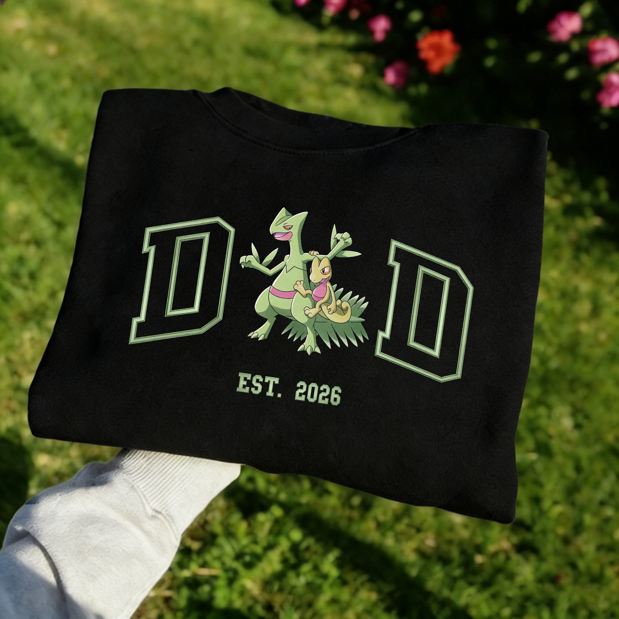 Pokémon-themed parent-child printed T-shirts and sweatshirts(Sceptile)