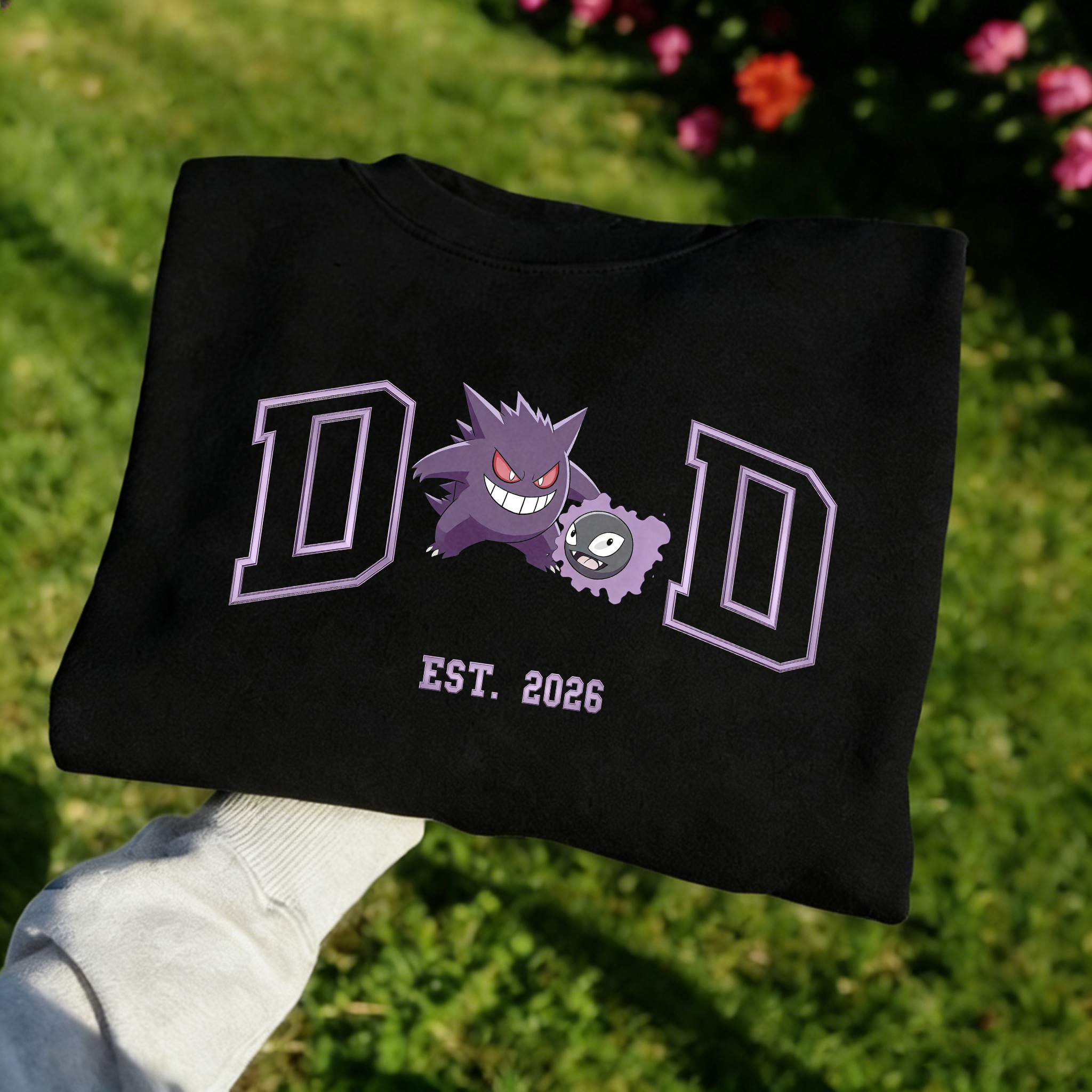 Pokémon-themed parent-child printed T-shirts and sweatshirts(Haunter)