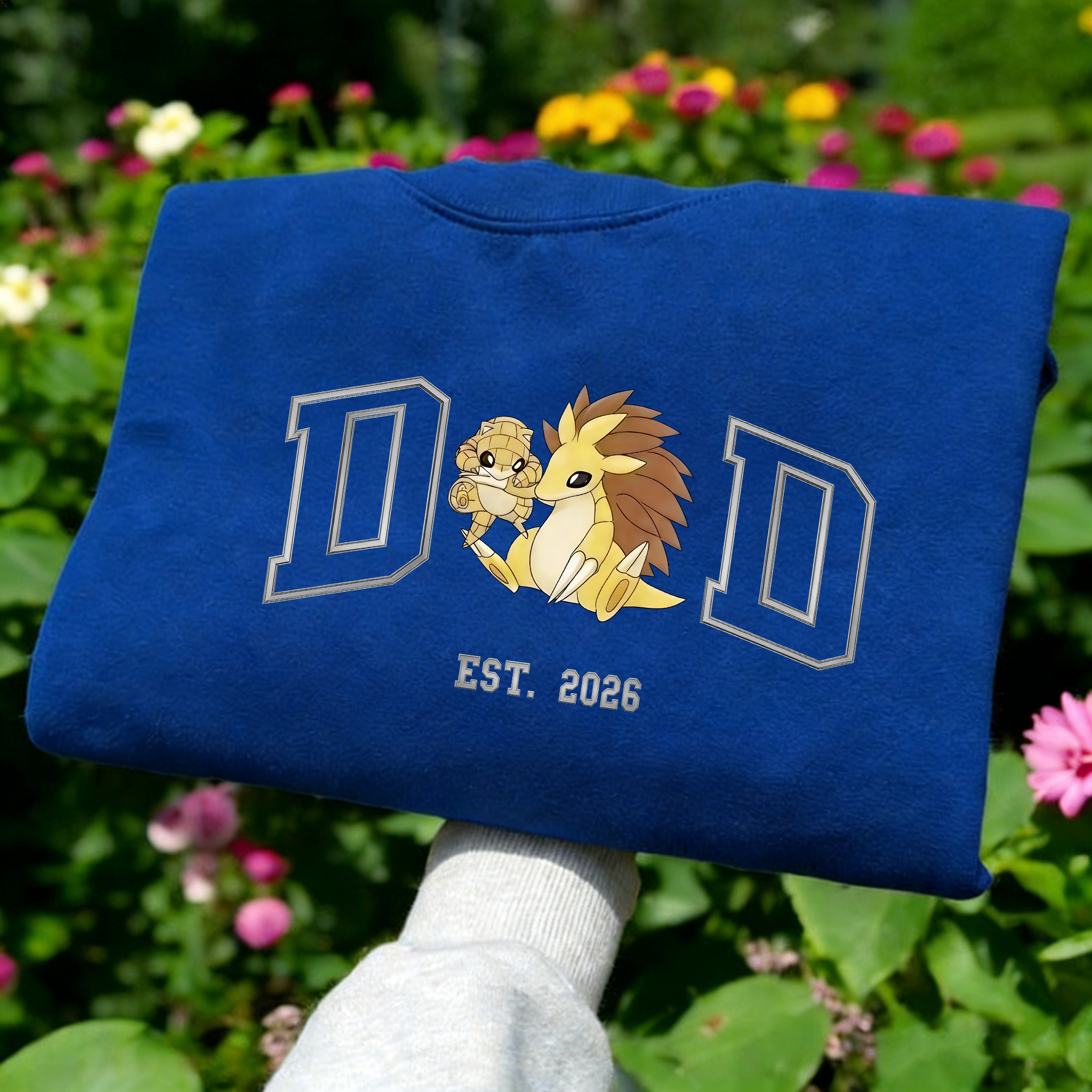 Pokémon-themed parent-child printed T-shirts and sweatshirts(Sandslash)