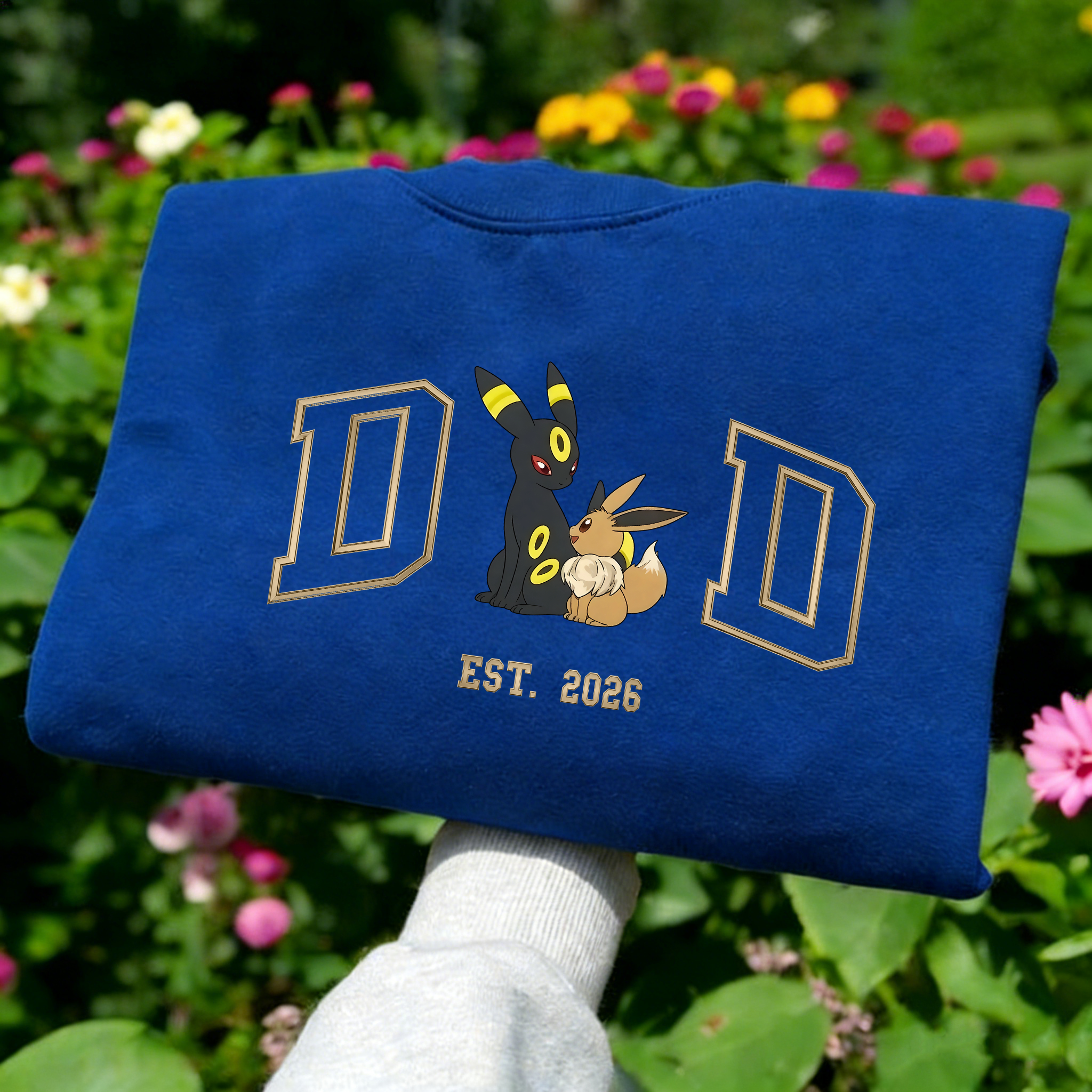Pokémon-themed parent-child printed T-shirts and sweatshirts(Eevee)
