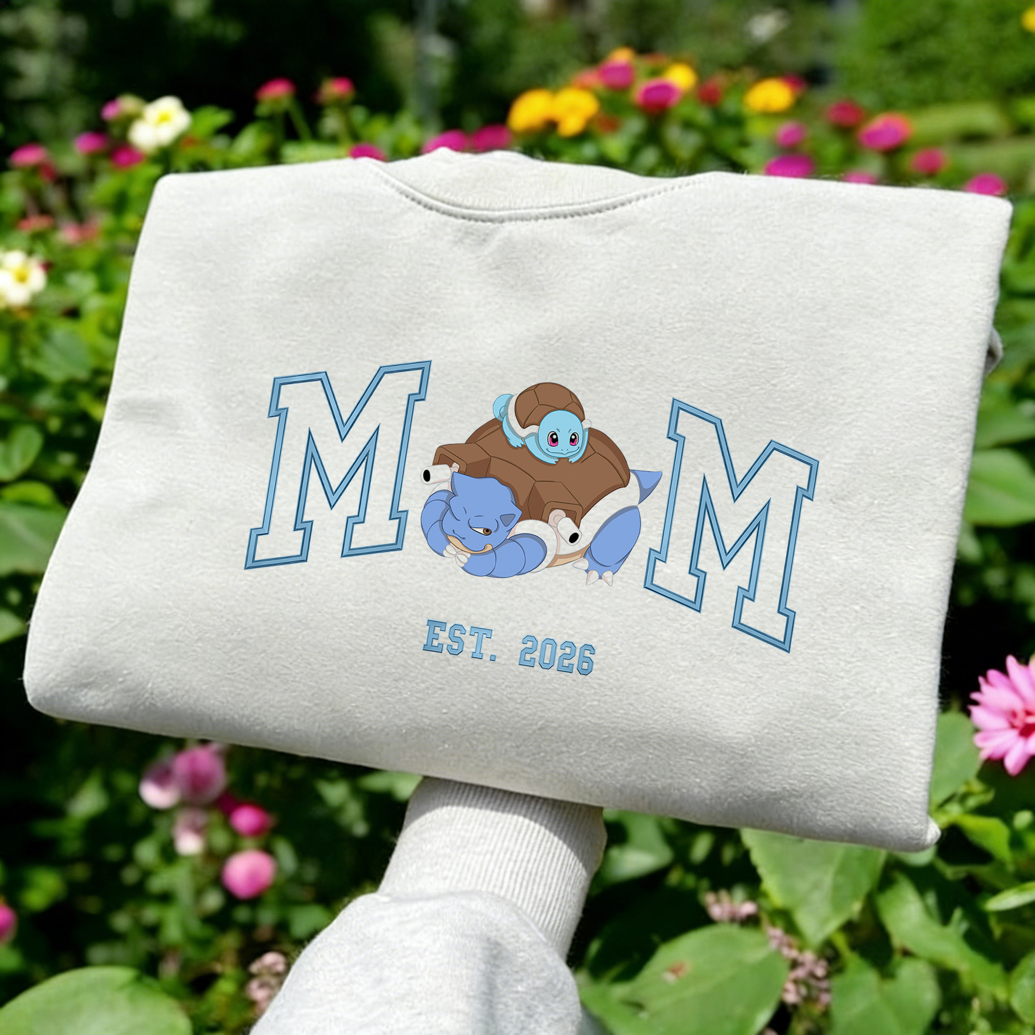 Custom-printed couple portrait sweatshirts based on photos(Pokémon)
