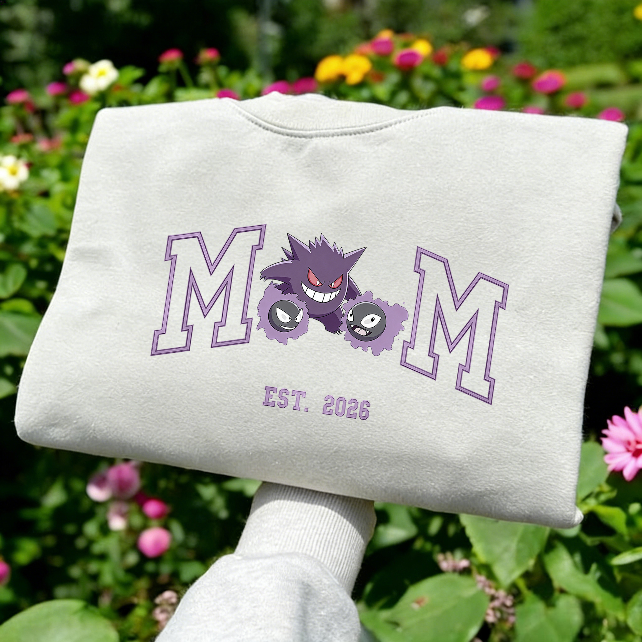 Custom-printed couple portrait sweatshirts based on photos(Pokémon)