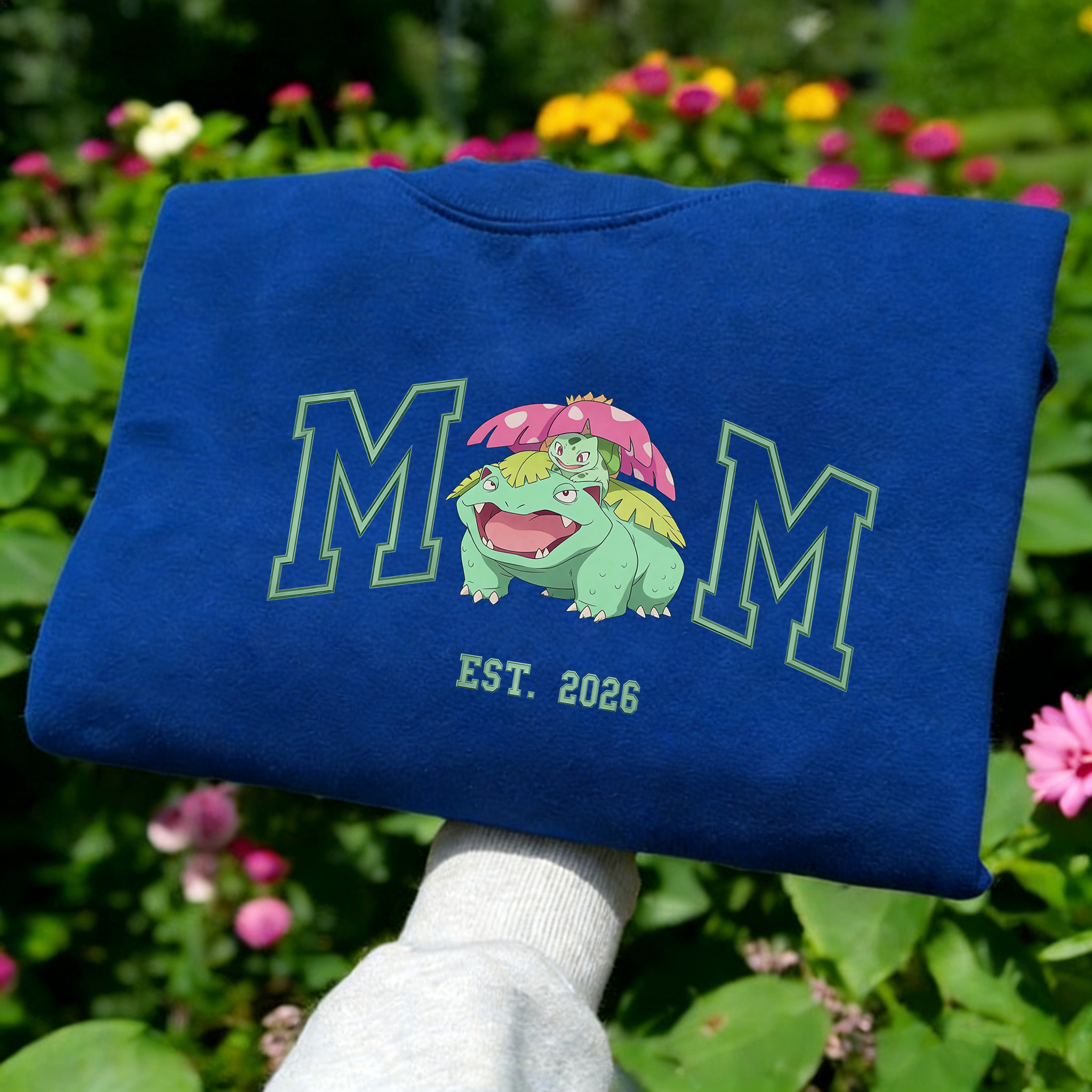 Custom-printed couple portrait sweatshirts based on photos(Pokémon)