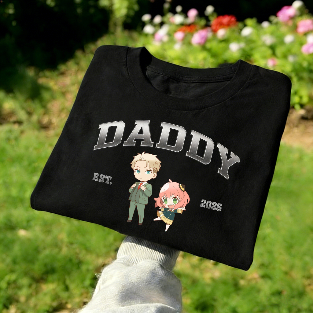 Anime Dad Sweatshirt - Spy x Family Daddy 2026 | Loid & Anya Themed New Dad Gift