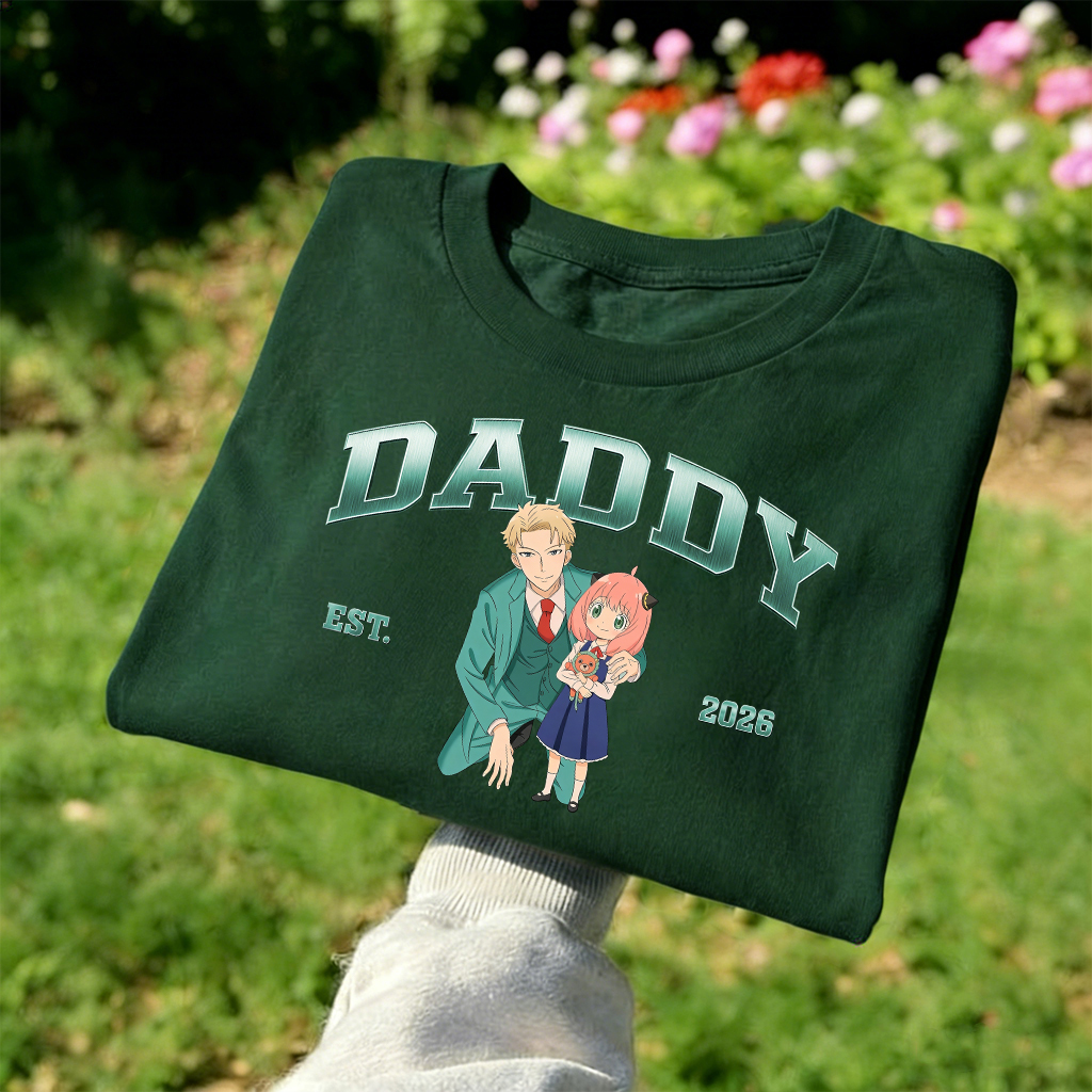 Anime Dad Sweatshirt - Spy x Family Daddy 2026 | Loid & Anya Themed New Dad Gift