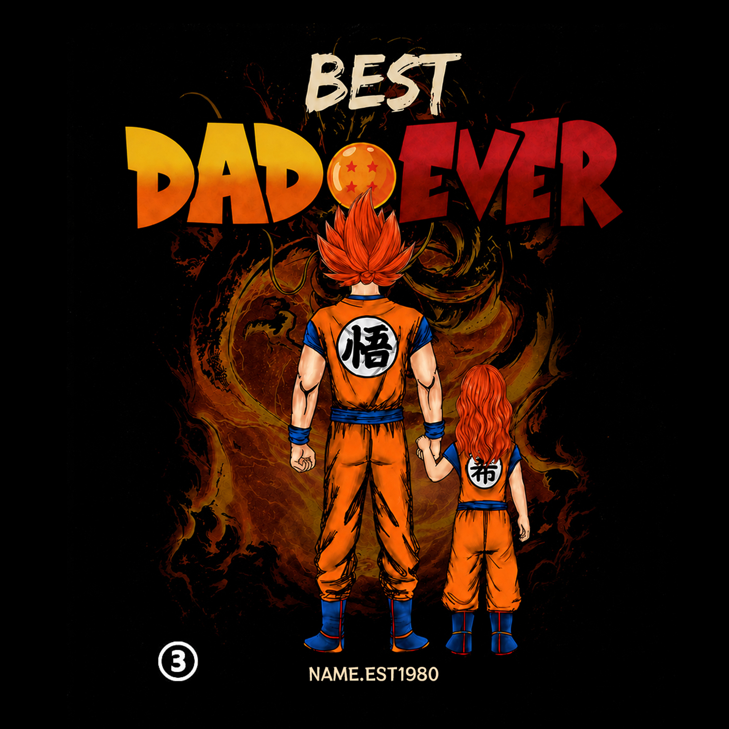 Personalized Best Dad Ever Shirt - Dragon Dad Custom Shirt Gift For Dad