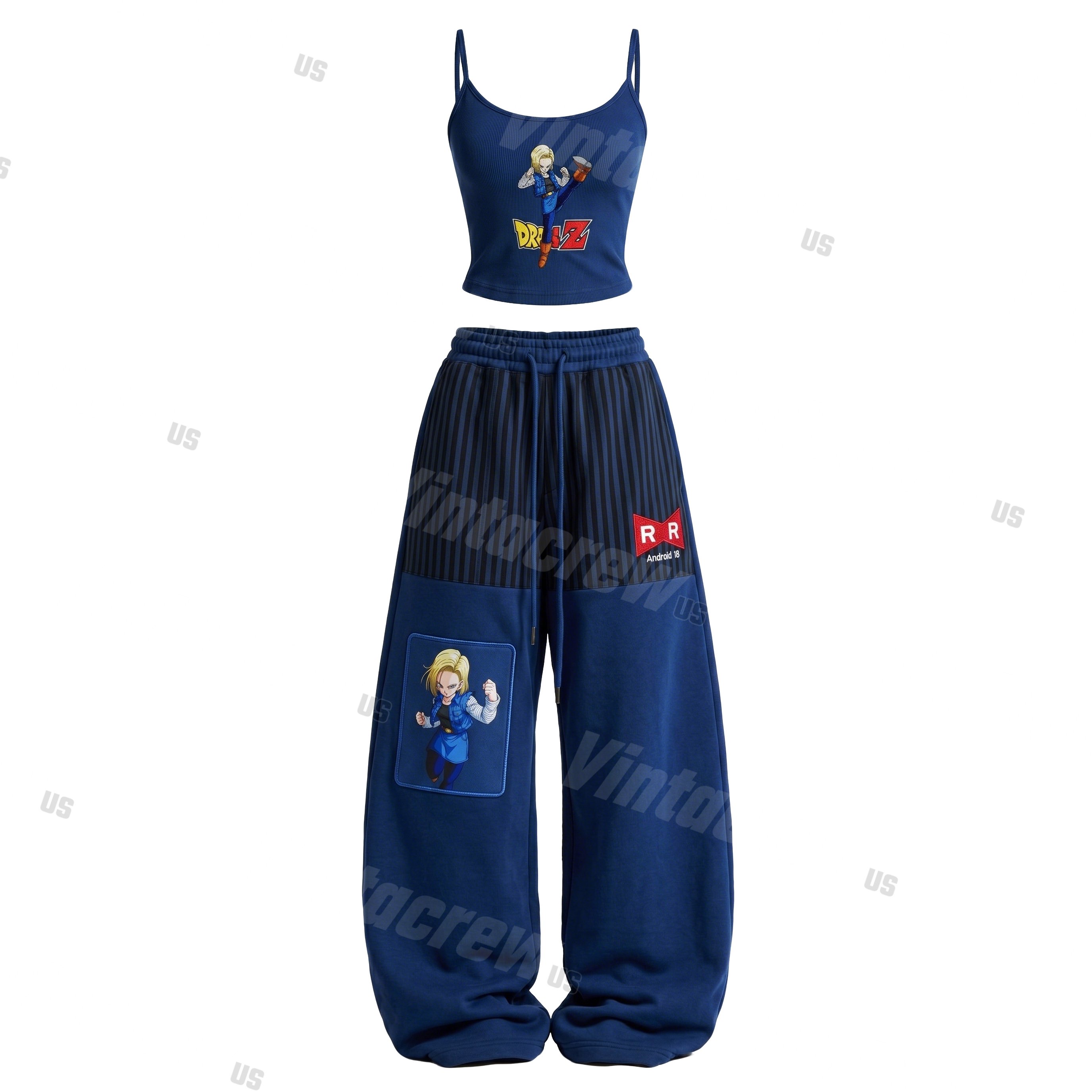 DragonBall Top & Elasticated Trousers Two-Piece Set