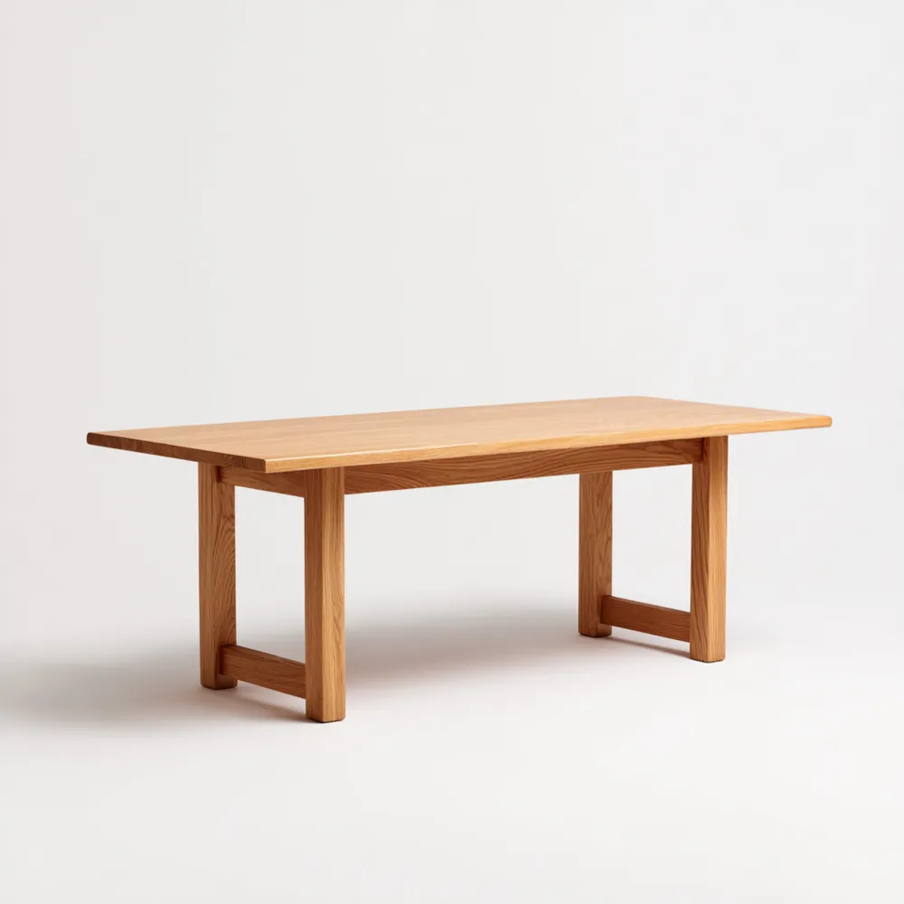 Table à manger en chêne massif 200x90x75 cm – Design classique