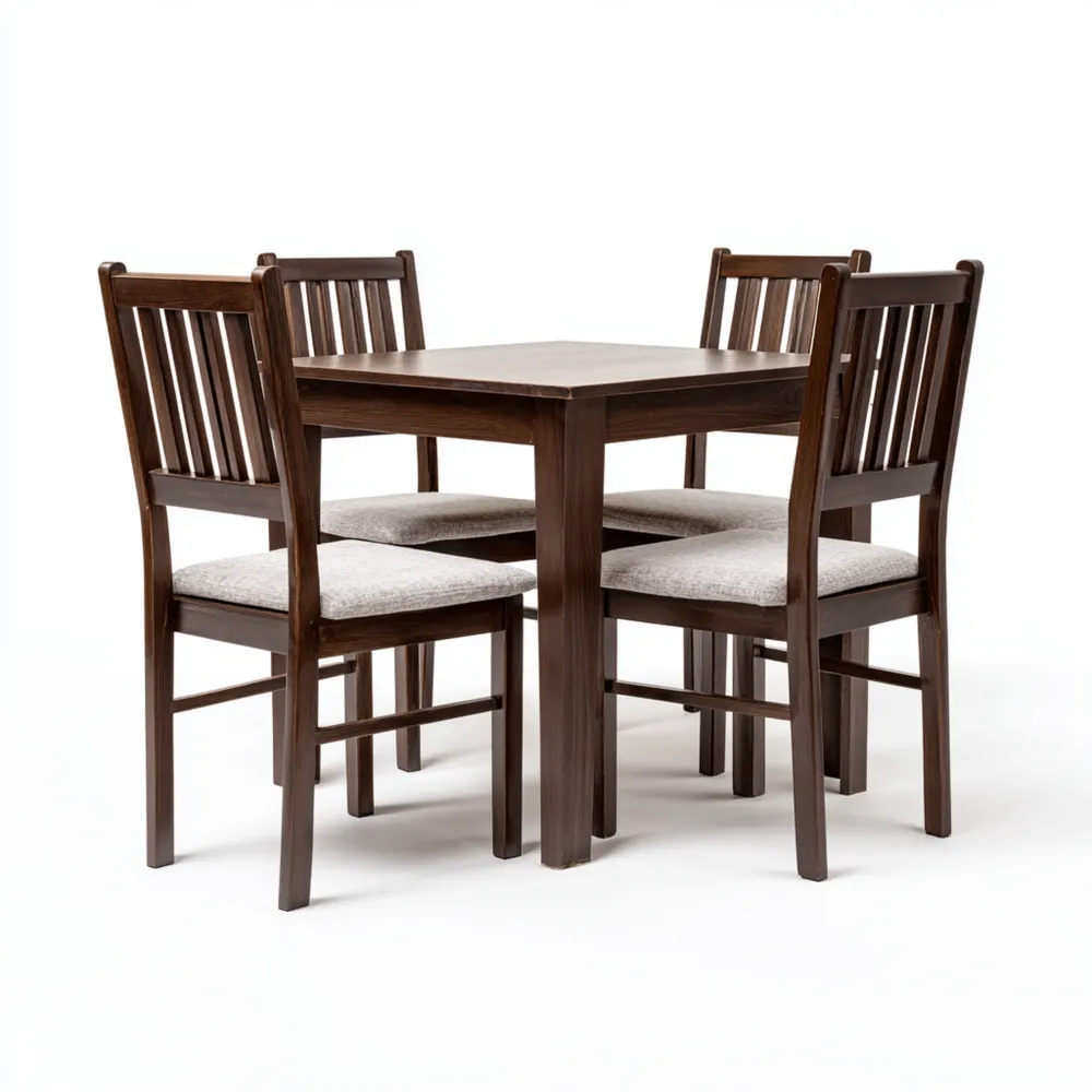 Ensemble table et chaises Bois Marron 100x75x73 cm – Classique