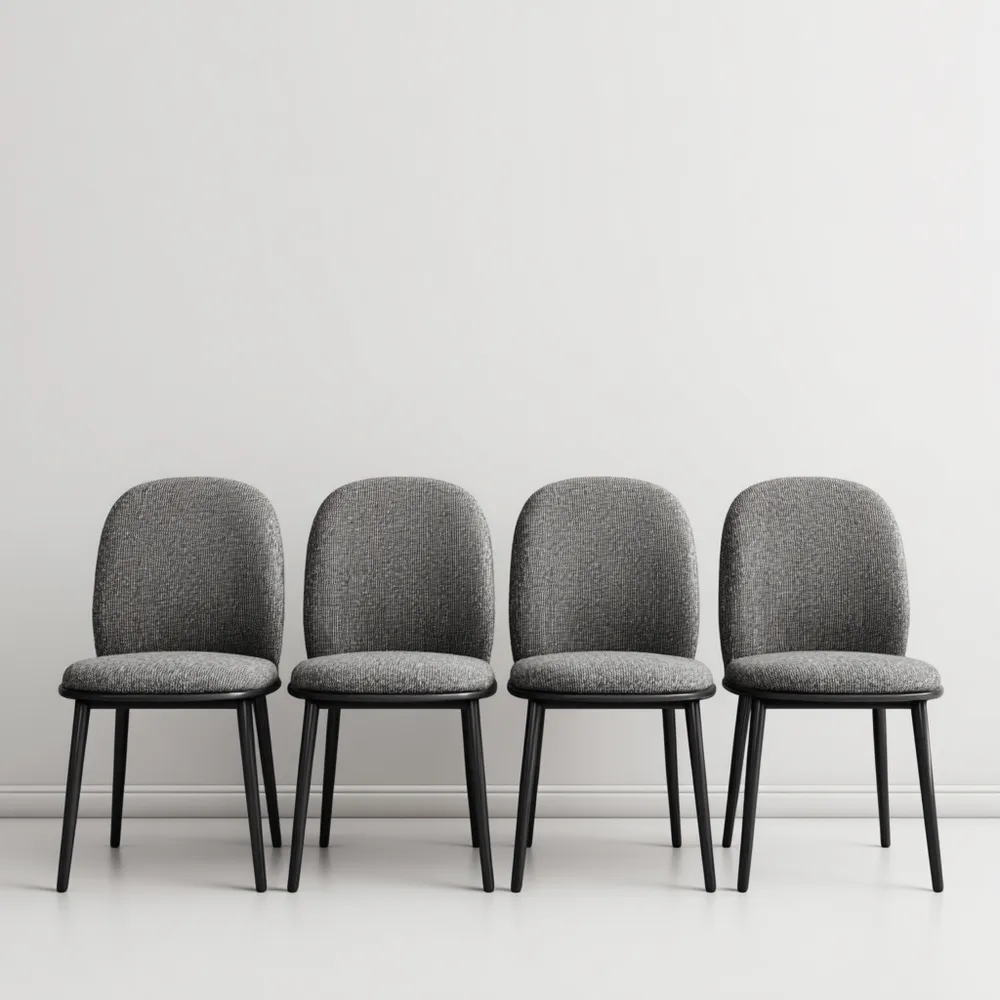 Chaise de salle à manger 45x55x85 cm - Gris - Design Moderne