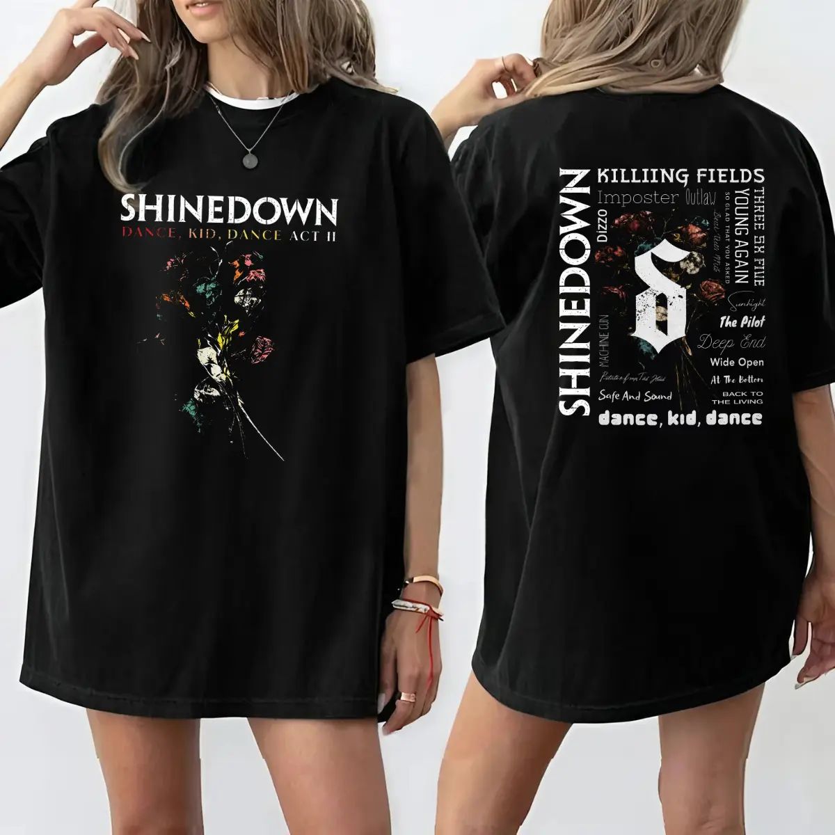 Shined0wn Dance Kid Dance Act II Rock Concert T-Shirt